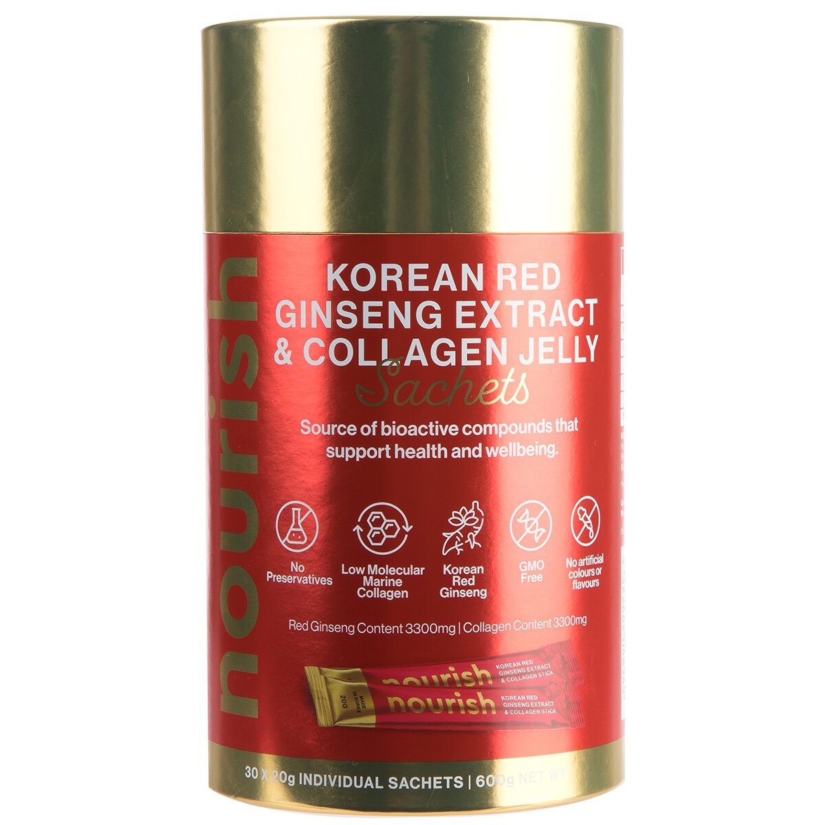 Nourish Korean Ginseng & Collagen 30 x 20g