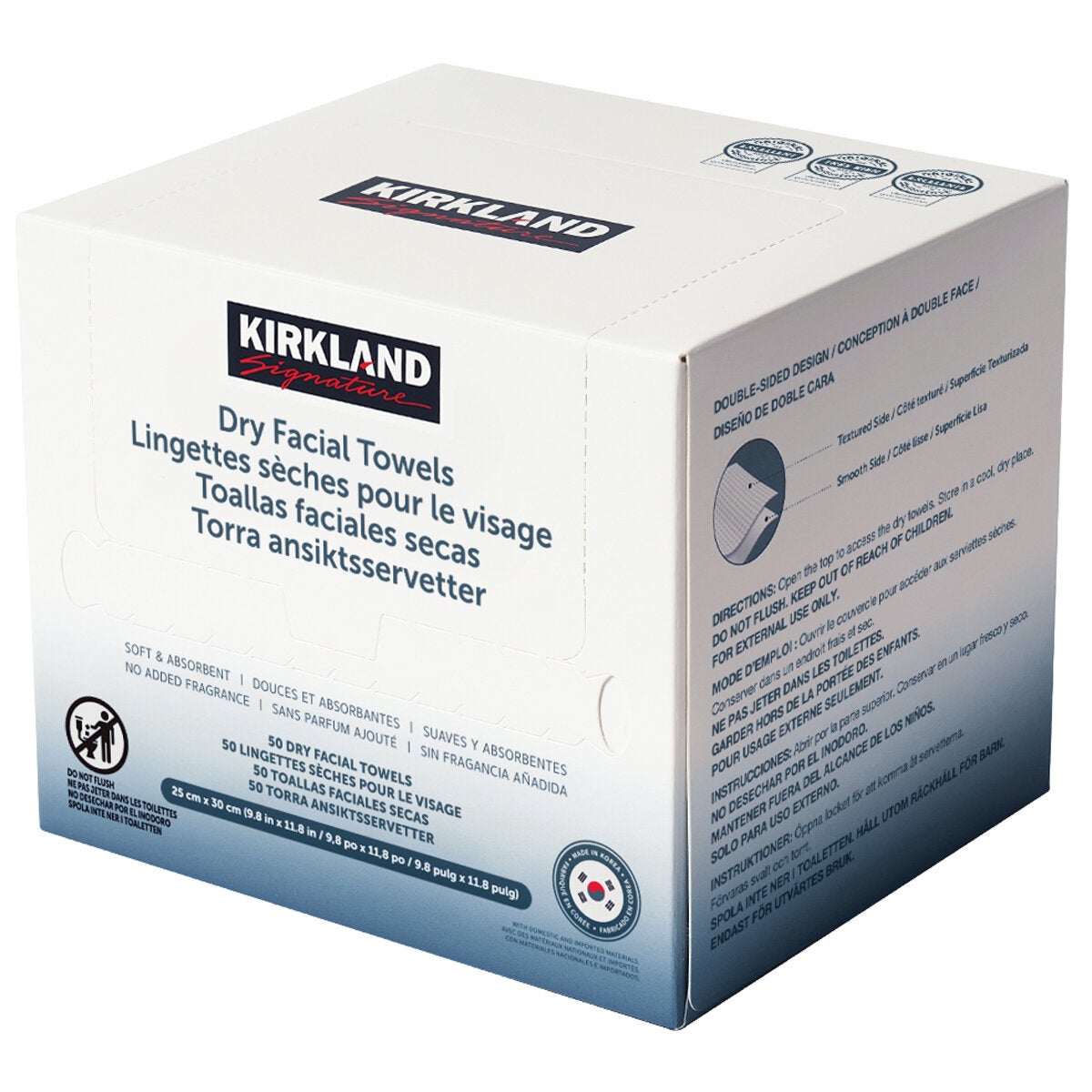 Kirkland Signature Dry Facial Towels 4 x50PK Kirkland Signature Dry Facial Towels 4 x50PK