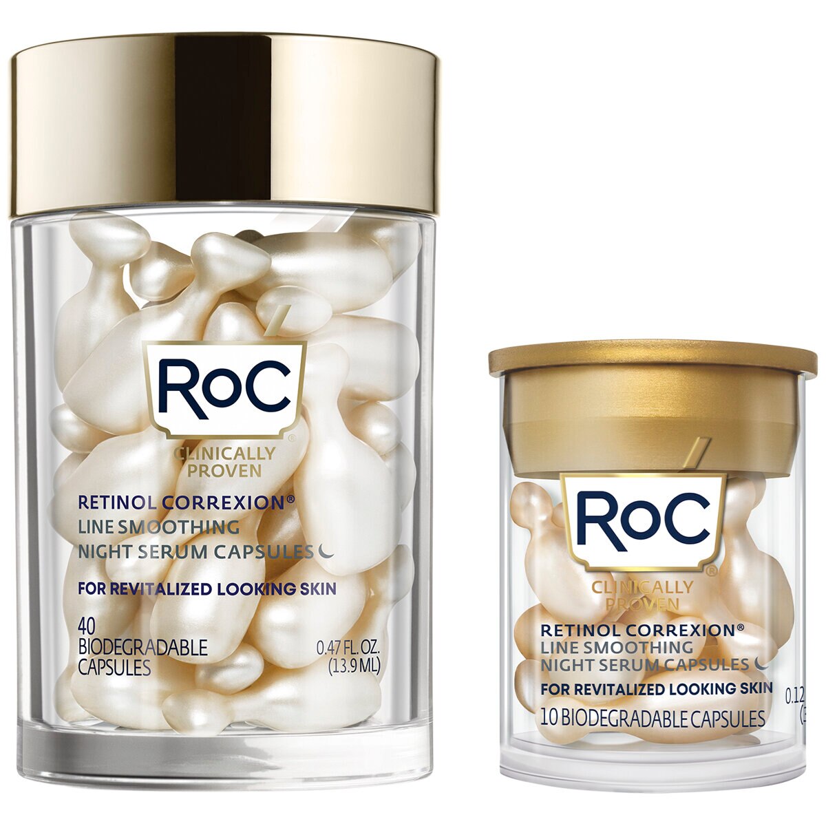 Roc Retinol Correxion Line Smoothing Night Serum Capsules 50ct C