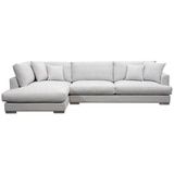 Moran Treviso 2.5 Seater Fabric Sofa with Chaise - Grey