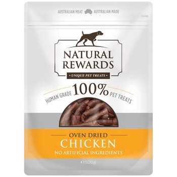 Natural Rewards Human Grade Chicken Pet Treats 2 x 500 gram