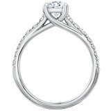 18KT White Gold 1.03ctw Round Brilliant Cut Diamond With 0.70ctw Centre Bridal Ring