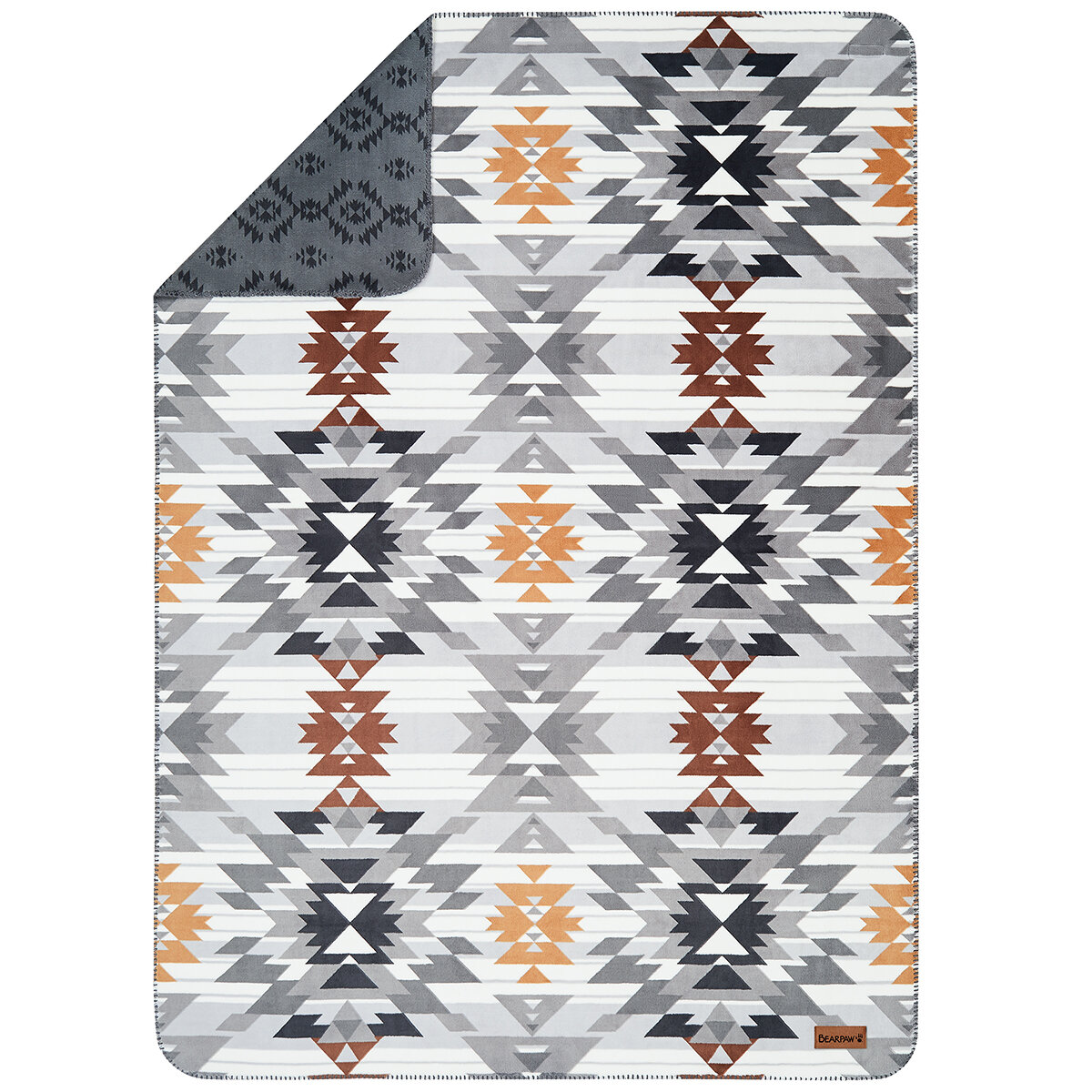 Bearpaw Reversible Plush Throw 127cm x 177cm Cascade Grey