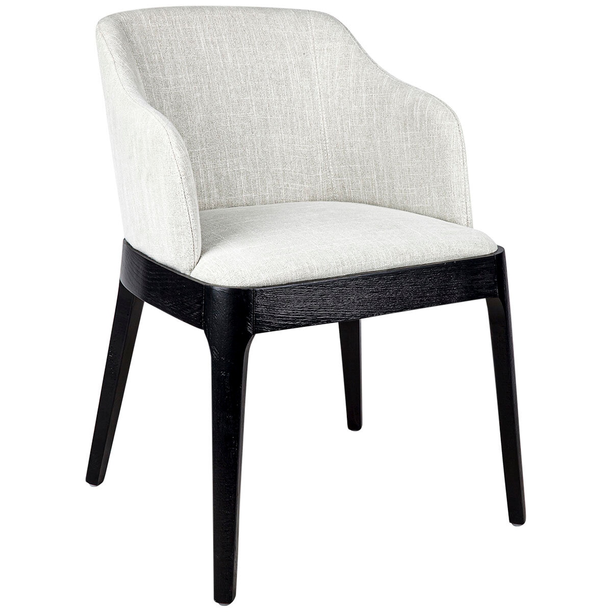 Café Lighting and Living Hayes Black Dining Chair, Natural/
