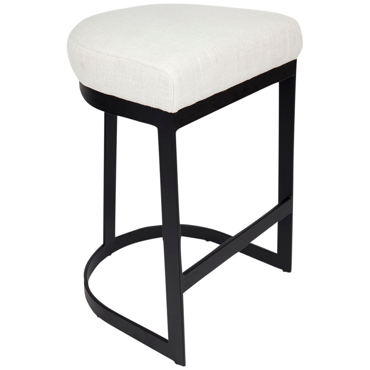 Cafe Lighting Brooke Black Kitchen Stool Natural