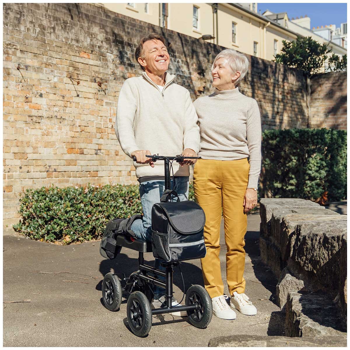 Altus Knee Walker Scooter All Terrain 10 Inch Wheel Black