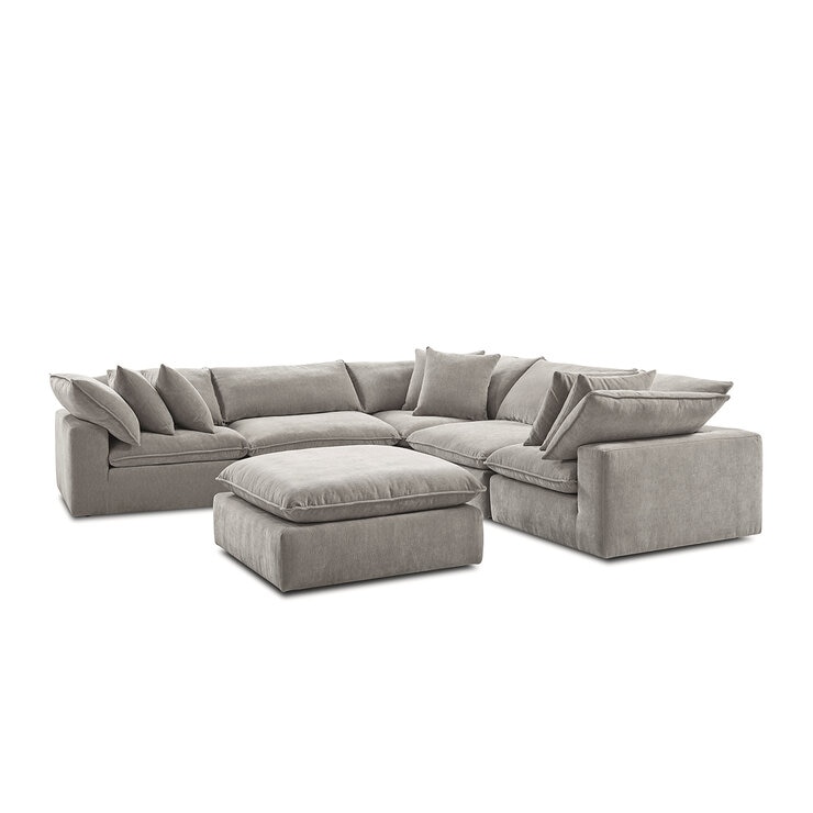 Aiden & Ivy 6 Piece Fabric Modular Sectional