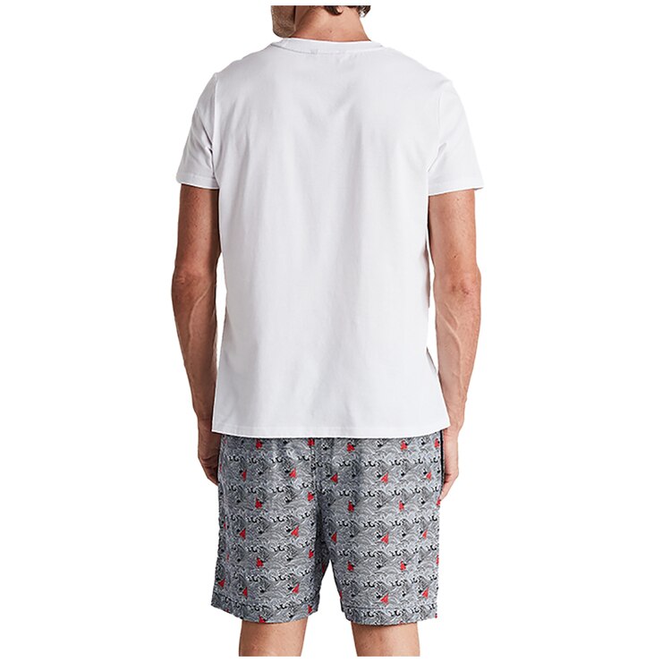 Coast Men's Sleep Set Summer - White Wave