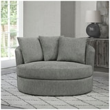 Thomasville Fabric Swivel Chair Grey
