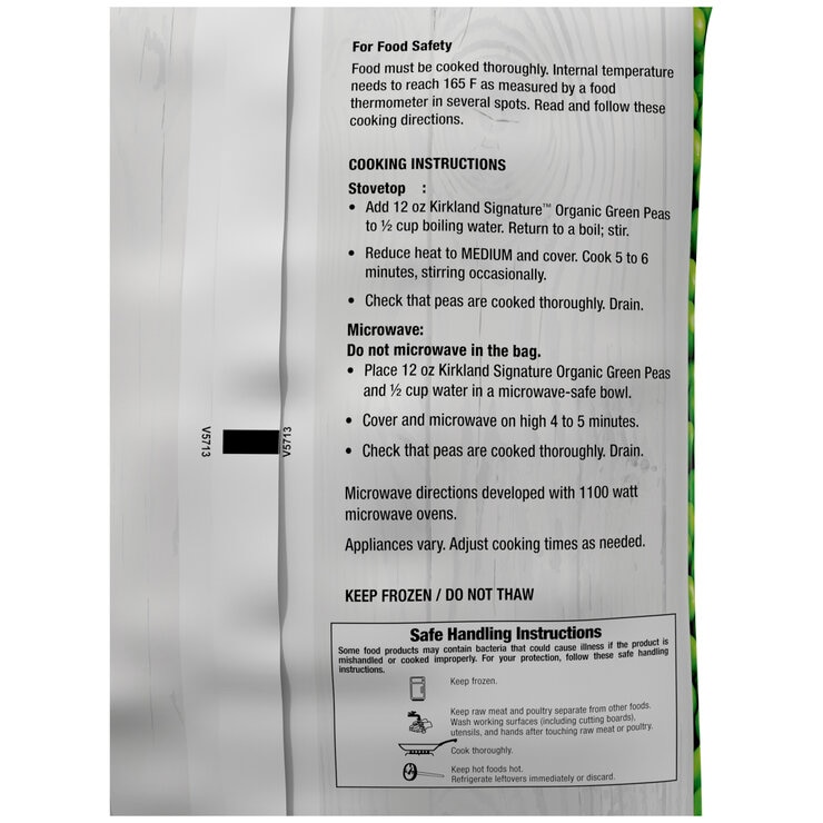 Kirkland Signature Organic Green Peas 2.26kg Kirkland Signature Organic Green Peas 2.26kg