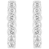 18KT White Gold 0.38ctw Round Diamond Lever Back Earrings