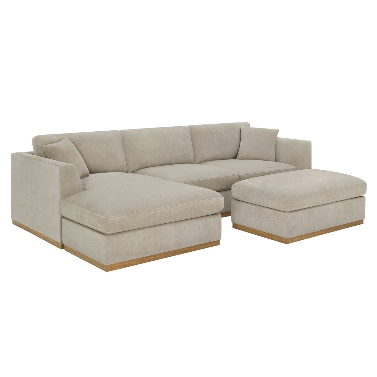 Caley 4 Piece Fabric Chase with Ottoman Caley 4 Piece Fabric Chase with Ottoman