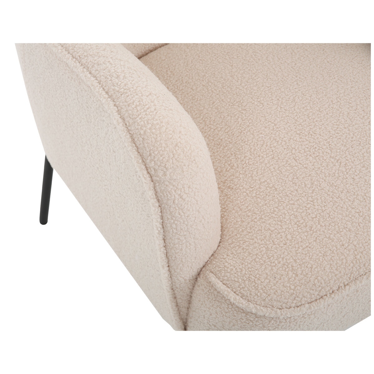 ONEX HuGo Boucle Upholstered Armchair Ivory