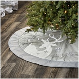 74 inch Tree Skirt - Silver Deer