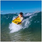 Scott Burke Surf Krypton EPS Bodyboard With Leash Yellow