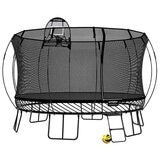 Springfree All Black 4M Jumbo Round Trampoline Bundle