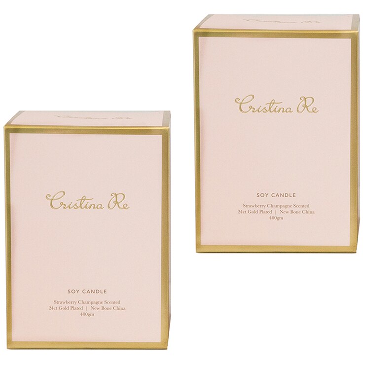 Cristina Re 400Gm StawberryChampagne Scented Candles Costco Australia