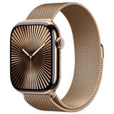 Apple Watch Series 10 GPS + Cellular 42mm Gold Titanium Case With Gold Milanese Loop