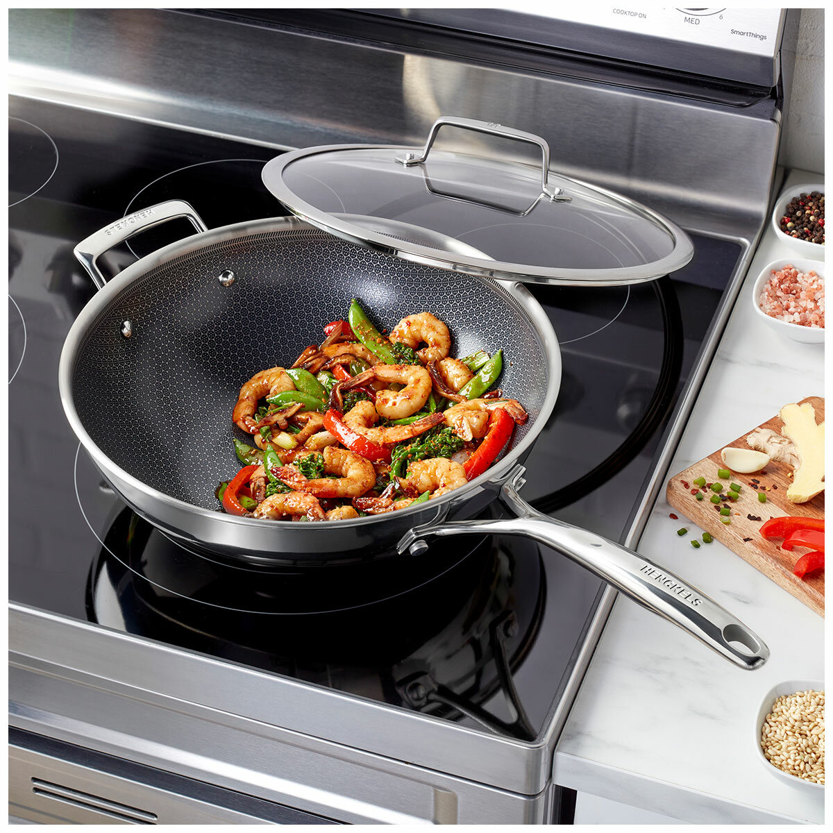 Henckels Paradigm Non-Stick Wok With Lid 30cm