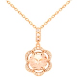 14KT Rose Gold Morganite and Diamond Pendant Costco Aus