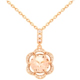 0.12ctw Diamond with Flower Pendant