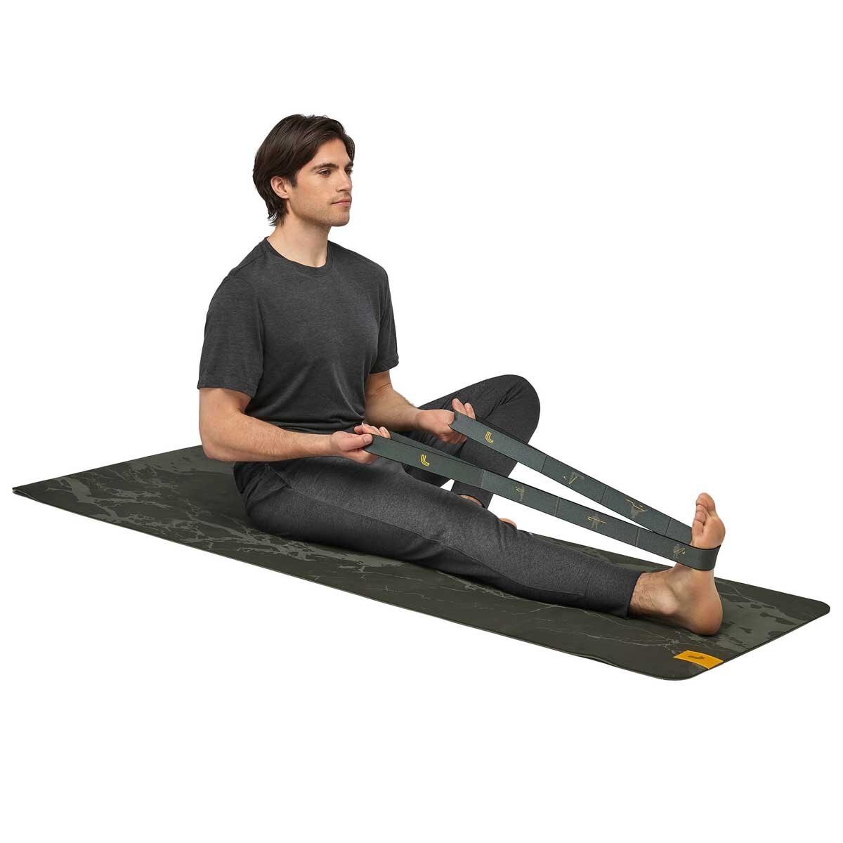 Lolë Yoga Mat With 2 In 1 Strap Olive Green