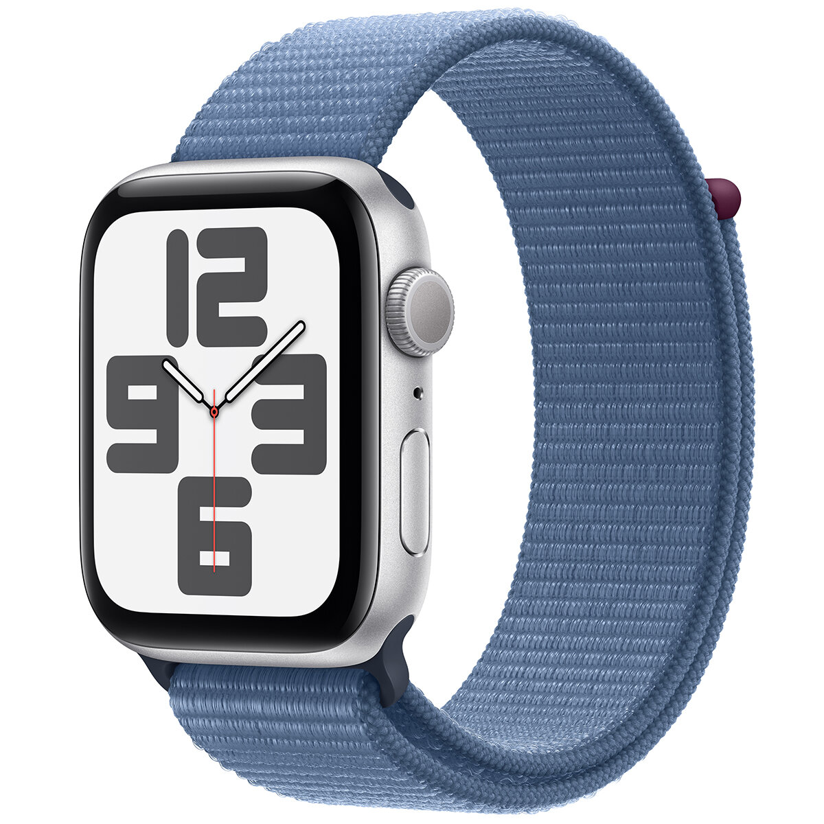 Apple Watch SE GPS 40mm Silver Aluminium Case with Winter Blue Sport Loop