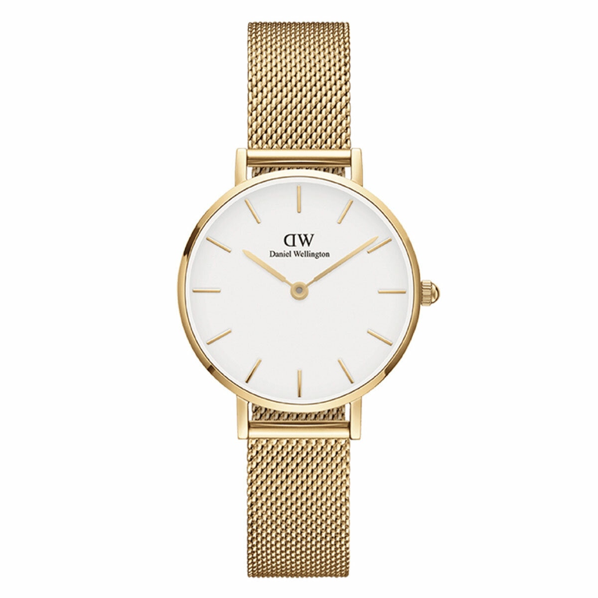 Daniel Wellington Petite Evergold White Dial Gold Mesh Strap Women's Watch DW00100350