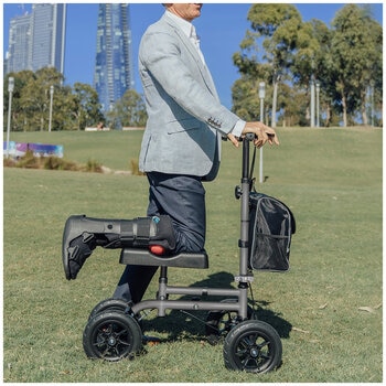 Altus Knee Walker Scooter All Terrain 10 Inch Wheel Titanium