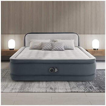 Intex Queen Ultra Plush Headboard Airbed With Internal Pump