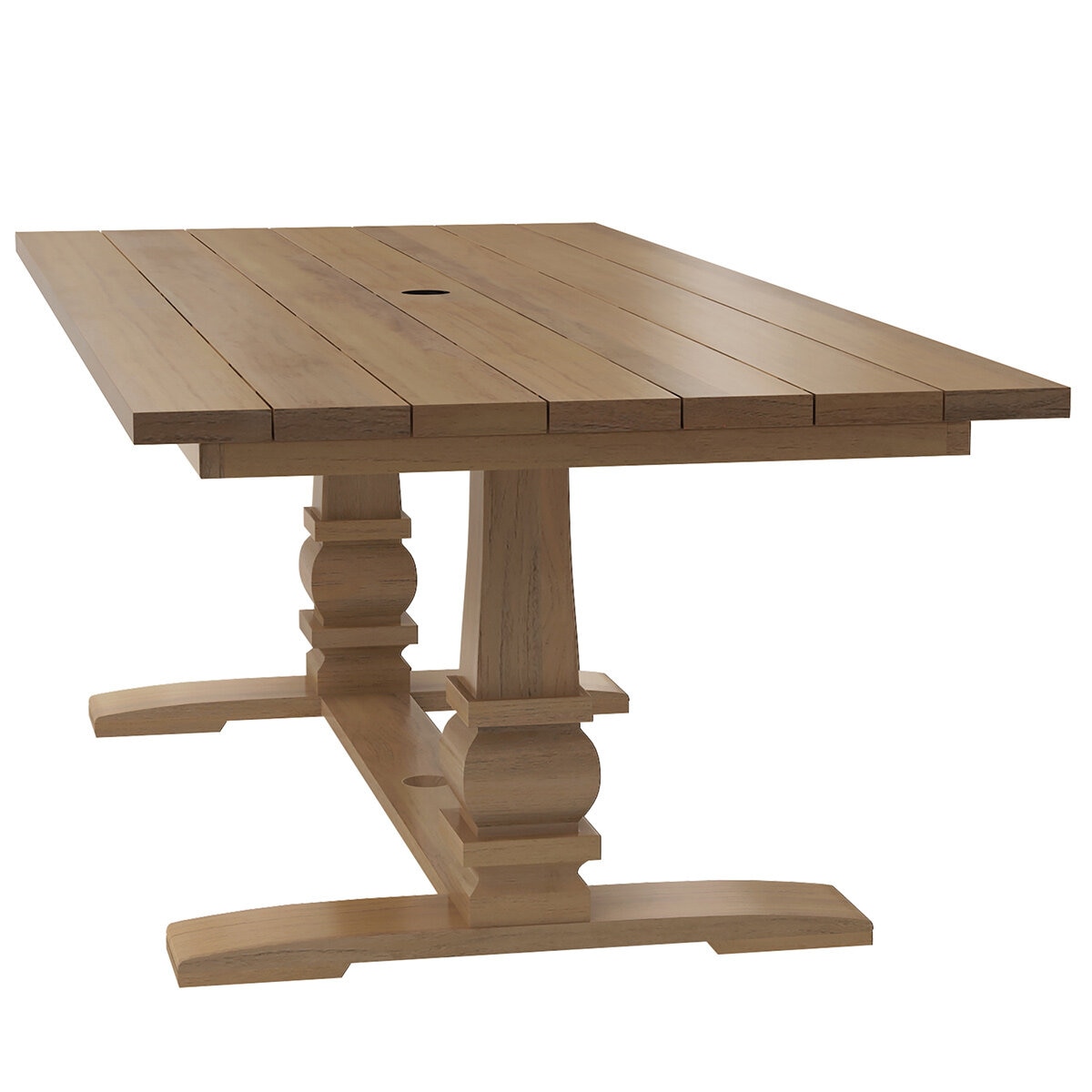 Trestle Teak 9pc Dining Set