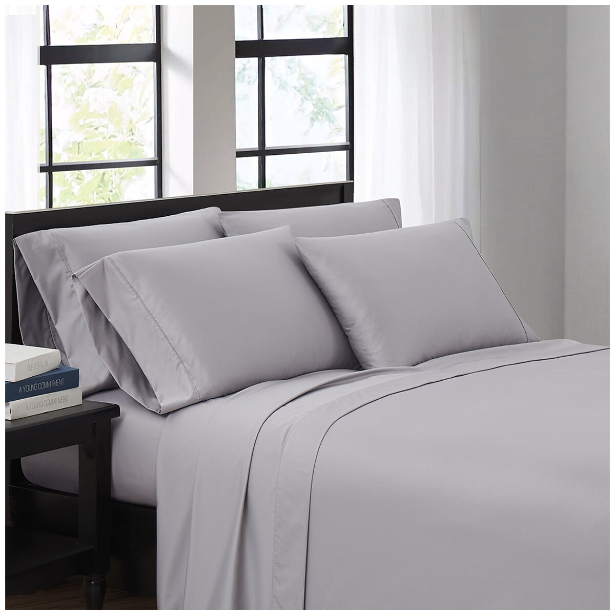 Kirkland Signature Sheet Set 6 Piece Queen Allon Grey