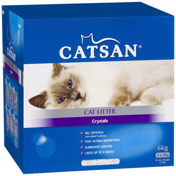 Catsan Crystals Cat Litter 2 x 6 kg