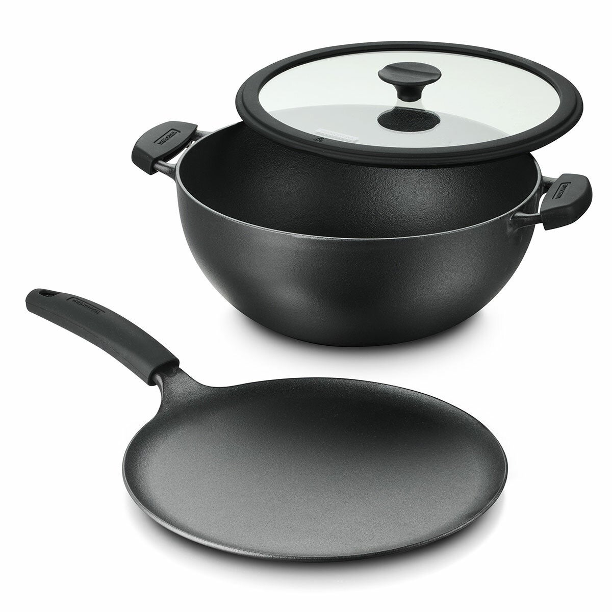 TRAMONTINA KADAI&TAWA P30 CAST IRON SET