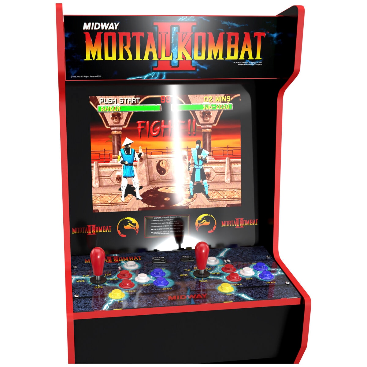 Arcade1Up Midway Legacy Mortal Kombat Arcade Machine with Stool