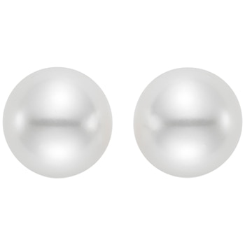 14KT White Gold White Freshwater Pearl Earrings
