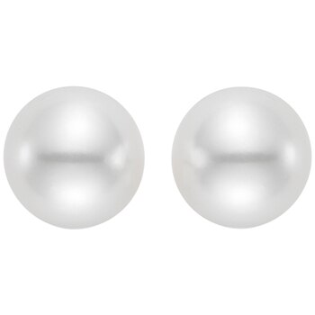 14KT White Gold White Freshwater Pearl Earrings