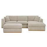 Henredon 4-Piece Fabric Sectional With Ottoman