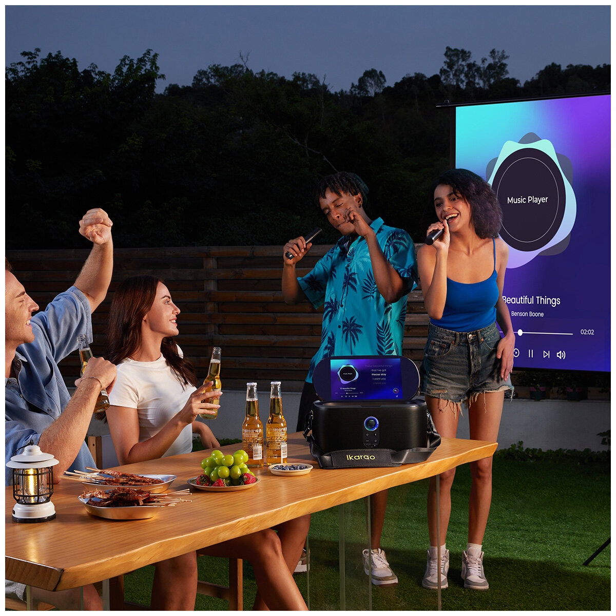 Ikarao Shell S1 Portable 300W Karaoke Machine 10 Inch Lyrics Display IK-Shell-S1
