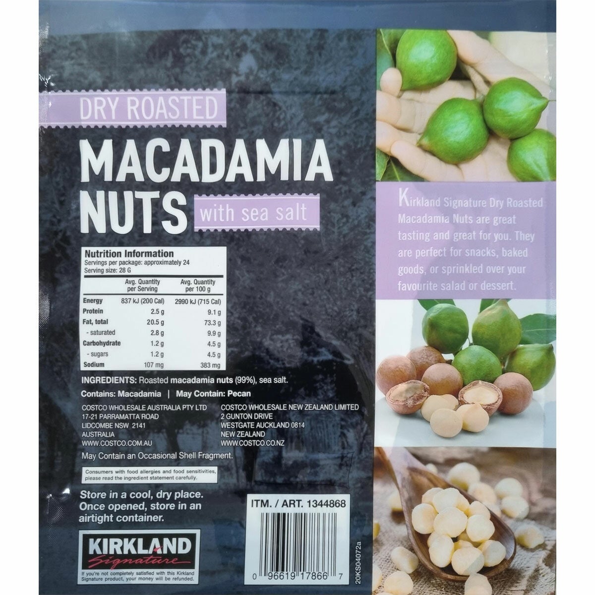 Kirkland Signature Dry Roasted Macadamia 680g