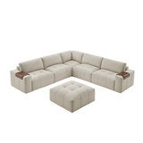 Aiden & Ivy 6 Piece Modular Fabric Sectional Aiden & Ivy 6 Piece Modular Fabric Sectional