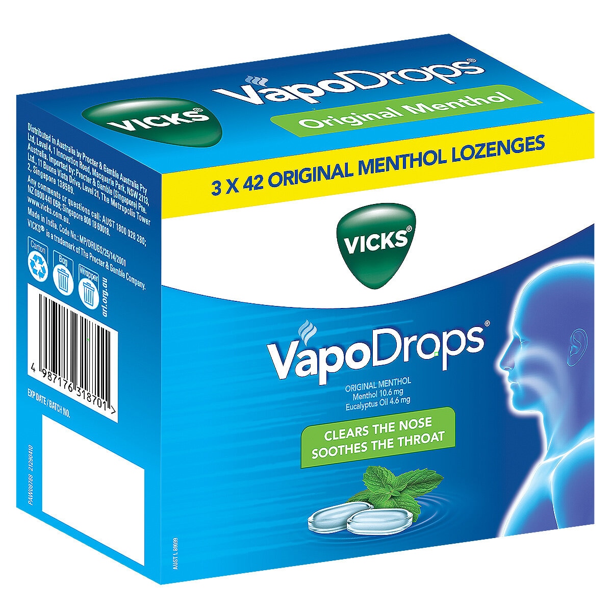 Vicks VapoDrops 3x42pk