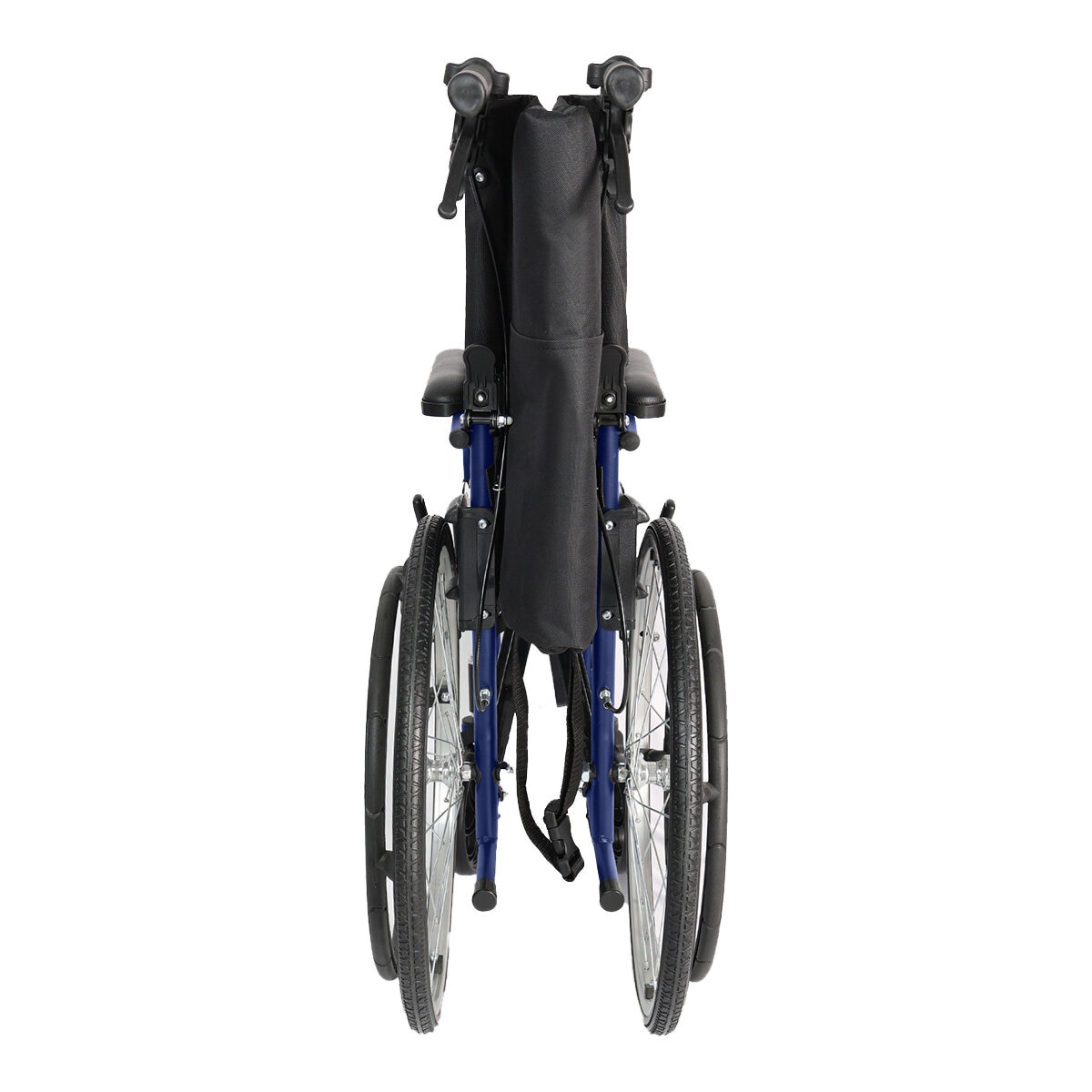 Altus Transport Wheelchair Lightweight Folding Self Propelled 20-inch Wheel - BLUE
