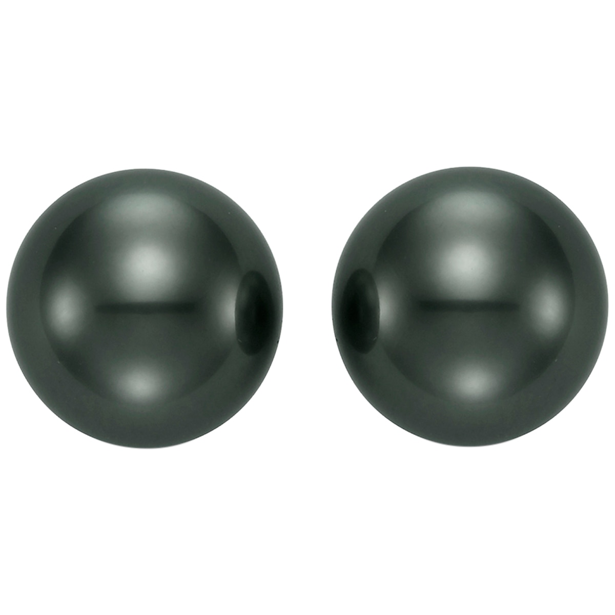 18KT White Gold Tahitian Pearl Earrings