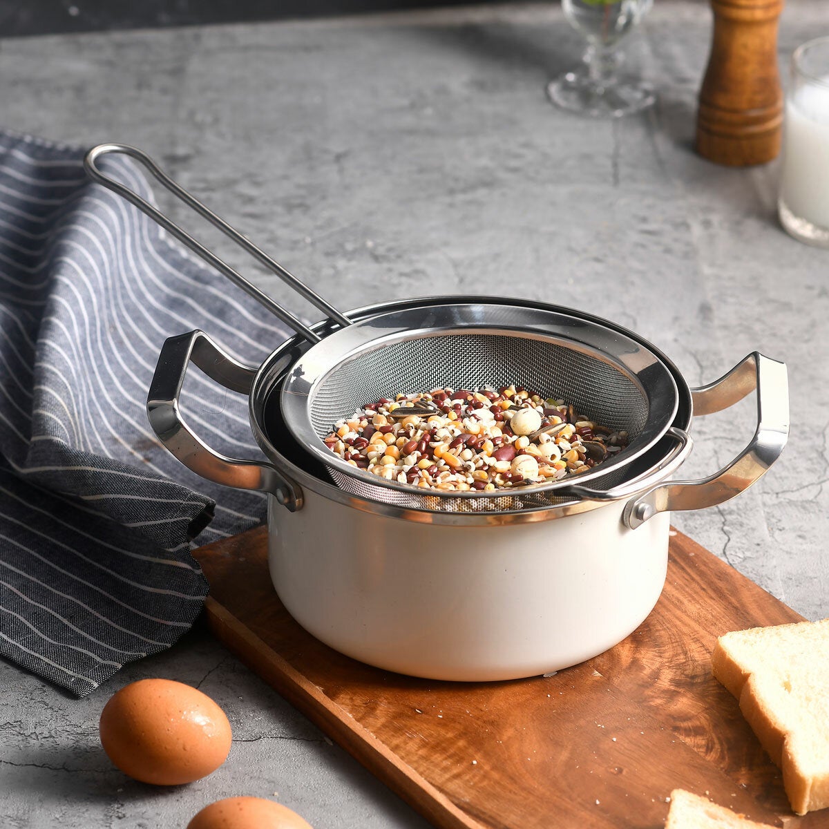 MIU Stainless Steel Mesh Strainers 3 Piece Set