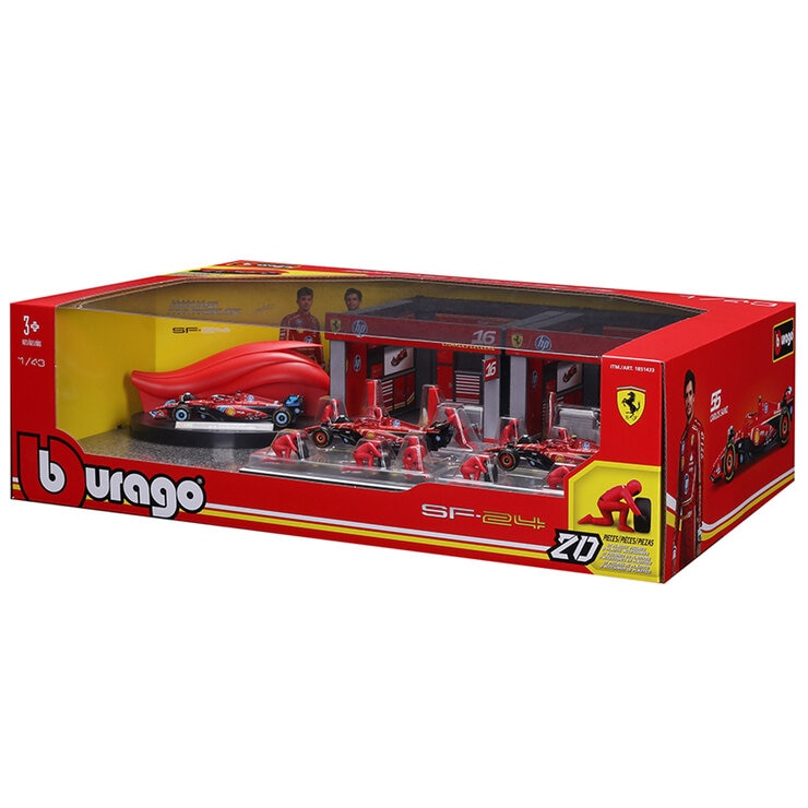 Burago 143 Formula One Racing Deluxe Paddock Ferrari