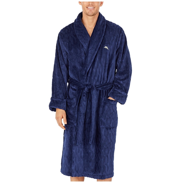 Tommy Bahama Men's Robe Navy | Costco 