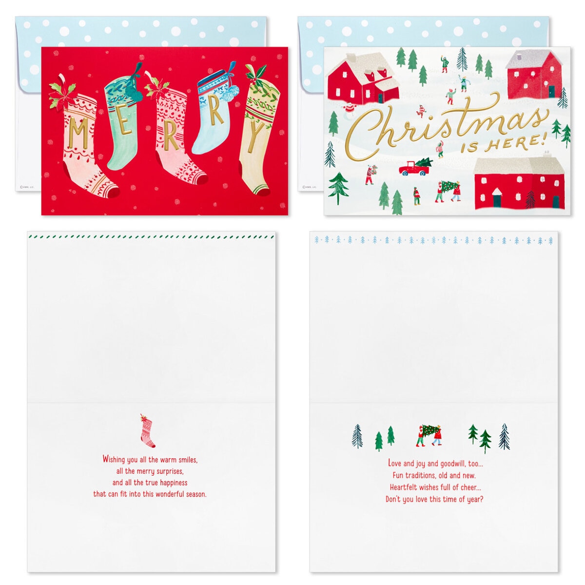 Hallmark Traditional Holiday Card Assortment 40 Pack/