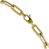 14KT Yellow Gold Twisted Paperclip Necklace 18 Inch