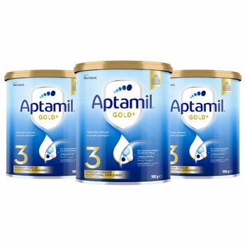 Aptamil Gold+ Stage 3 Toddler Formula 1 Year+ 3 x 900g Aptamil Gold+ Stage 3 Toddler Formula 1 Year+ 3 x 900g